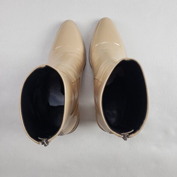 Rag & Bone Wiley High Boot Womens 10 EU 40 Beige Patent Leather Ankle Heeled - Picture 11 of 14
